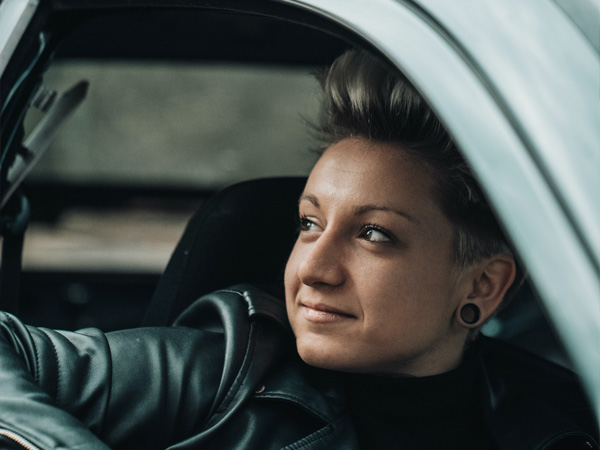 Client in car